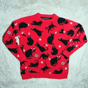 Kitty Cat Sweater Christmas Holiday Sweater
